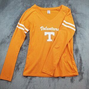 Tennessee Volunteers Rhinestone Womens Top Medium Orange VOLS Big T Long Sleeve